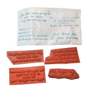 Lindys Stamp Gang Getting Old Unmounted Rubber Stamp Set Craft Sentiments & Desi